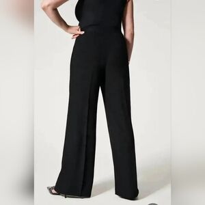 NWT SPANX Crepe Pleated Trouser (Classic Black)